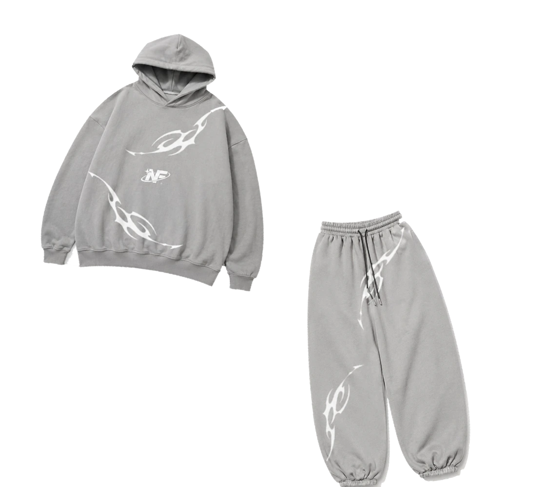 Conjunto Thorn Signal: sudadera y pantalon gris