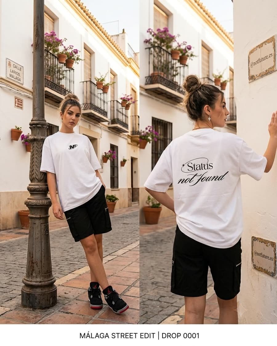 Look de NOT FUTURE fotografiado en Málaga